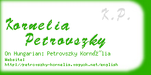 kornelia petrovszky business card